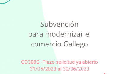 Ayudas a la modernización del comercio Gallego 2023